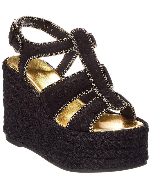 Ferragamo Black Renee Suede Sandal