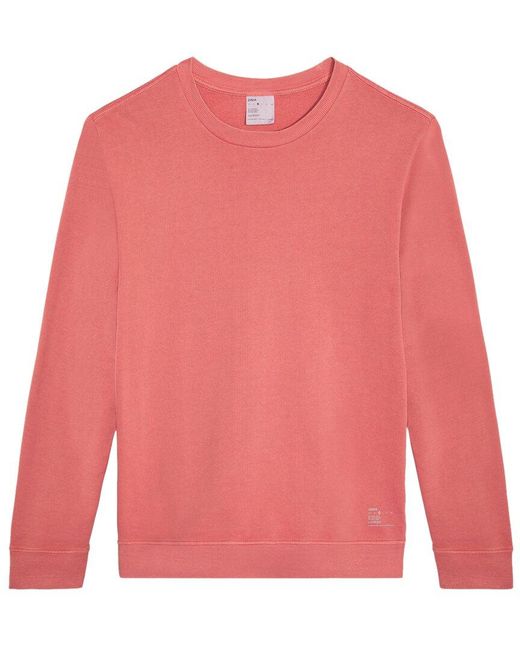 Onia Pink Garment Dye French Terry Crewneck Shirt for men