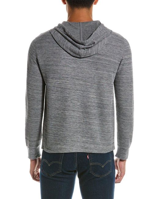 Vince Gray Thermal Pullover Hoodie for men