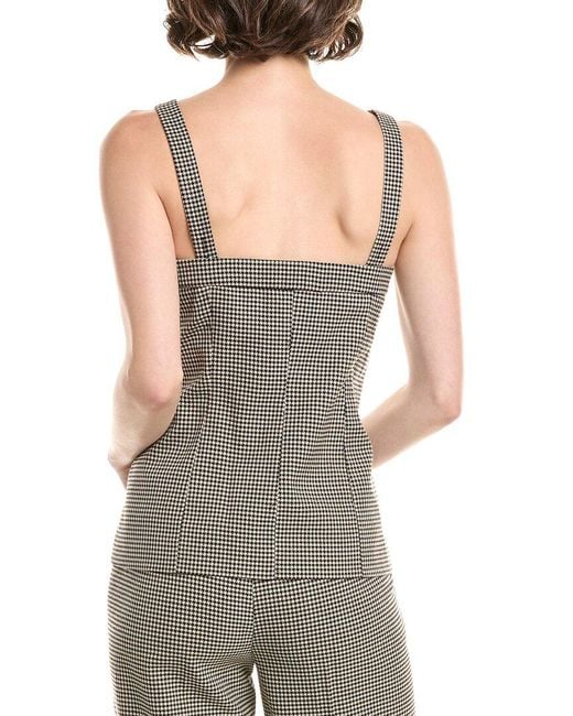 Anne Klein Gray Houndstooth Vest