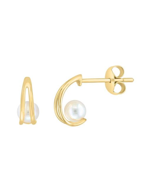 Effy Fine Jewelry Metallic 14K Fresh Water Pearl 4Mm Pearl Earrings