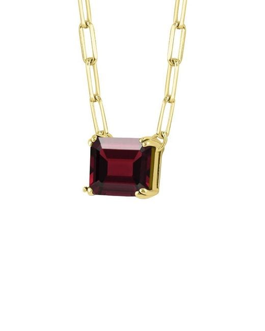 Gemstones Metallic 0.48 Ct. Tw. Garnet Pendant Necklace