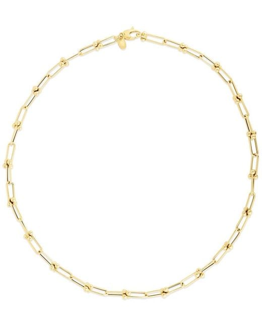 Italian Gold Metallic 14k Chain Link Jax Bracelet