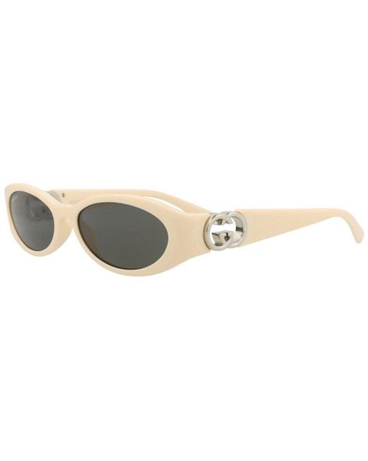 Gucci White Gg1660S 54Mm Sunglasses