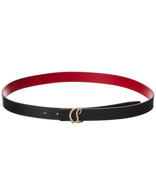 Christian Louboutin Red Loubi54 Leather Belt