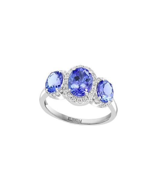 Effy Fine Jewelry Blue 14K 2.31 Ct. Tw. Diamond & Tanzanite Ring