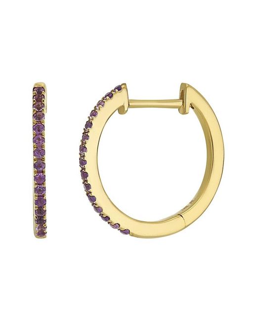 Bony Levy Metallic El Mar 18K 0.20 Ct. Tw. 30 Sapphire Hoop Earrings