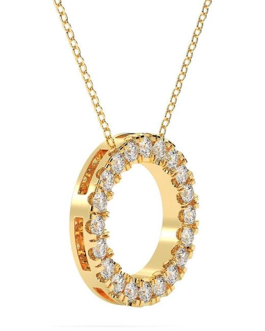 Diamond Select Cuts Metallic 14K 2.00 Ct. Tw. Diamond Pendant Necklace