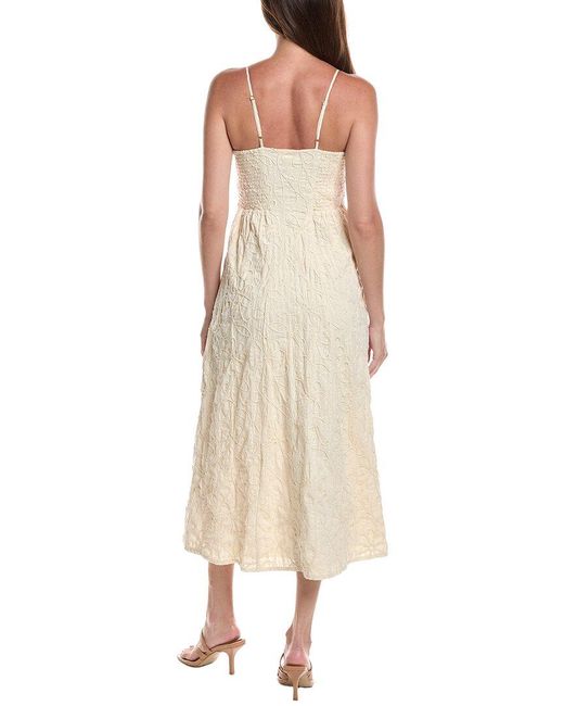 Z Supply Natural Angel Eyes Textured Midi Dress