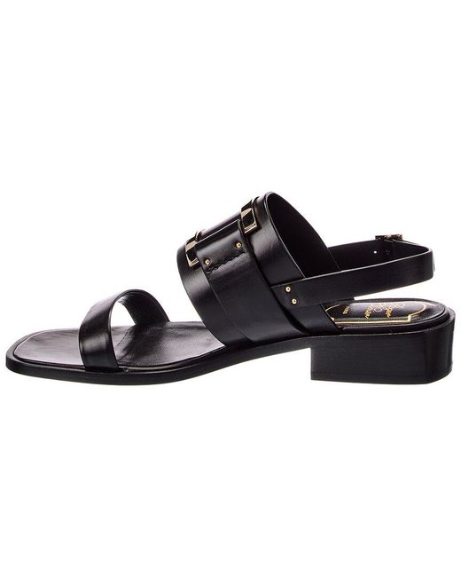 Roger Vivier Black Leather Sandal