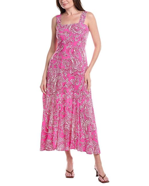 Vince Camuto Pink Thick Strap Maxi Dress