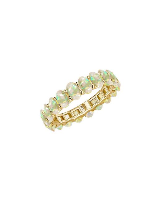 Kai Fine Jewelry Metallic 14K 3.50 Ct. Tw. Opal Eternity Ring
