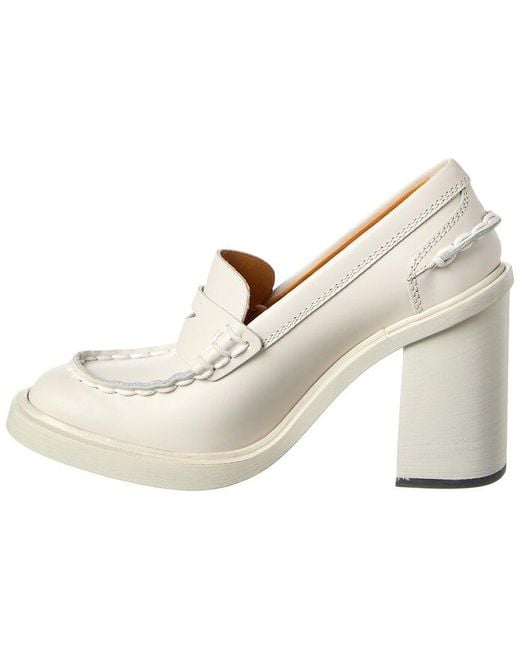 Tod's White Leather Pump