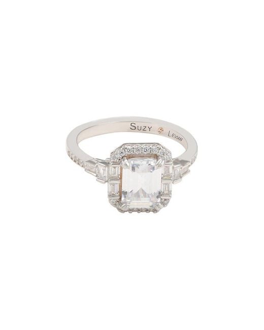 Suzy Levian CZ Jewelry White Suzy Levian Cz Ring