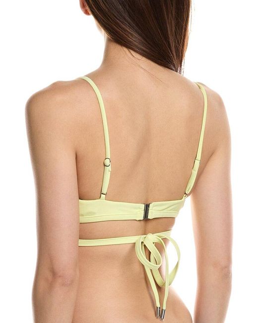 Jonathan Simkhai Green Harlen Tie-Back Bikini Top