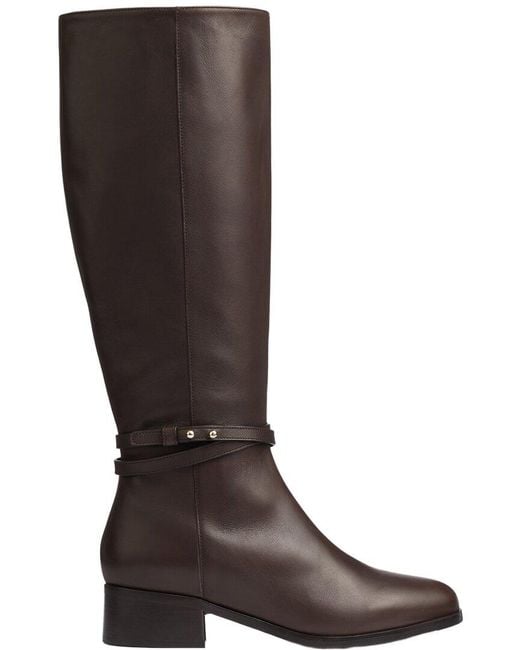 L.K.Bennett Brown Bena Leather Knee Boot