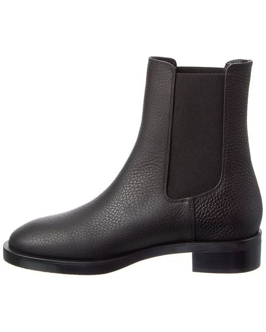 Stuart Weitzman Black Lenora Leather Chelsea Bootie