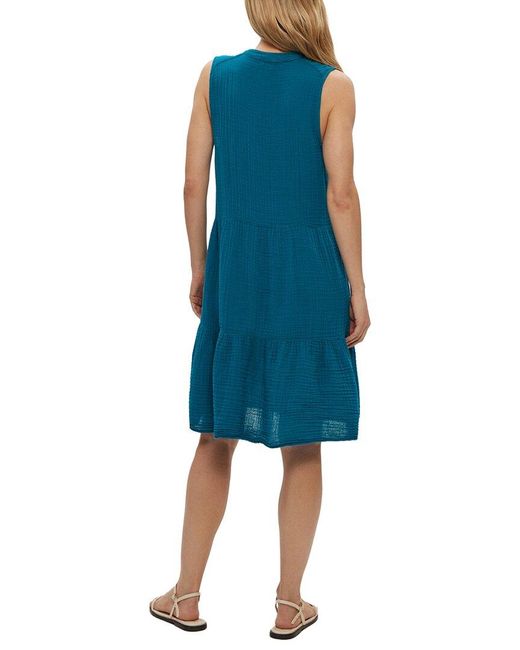 Michael Stars Blue Daisy Fitted Dress