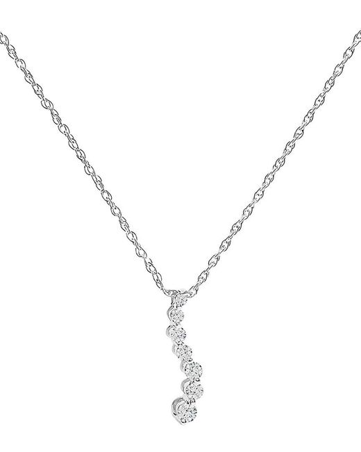 Haus of Brilliance Metallic 0.25 Ct. Tw. Lab-Grown Diamond Pendant Necklace