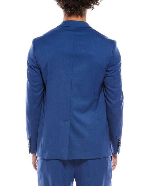 Theory Blue Wool-Blend Suit Jacket for men