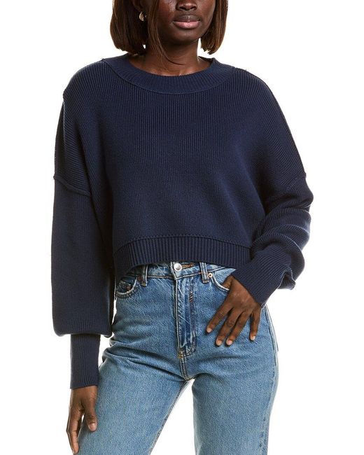 フリーピープル Free People Easy Street Crop Pullover レディース Sweaters Navy FP Movement Women's Pattern Easy Street Crop Pullover, Navy