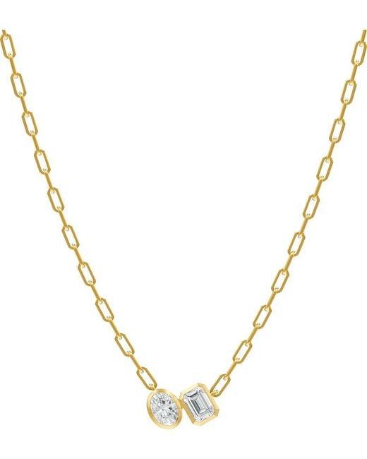 Lab Grown Diamonds Metallic 18K Over 1.80 Ct. Tw. Lab-Grown Diamond Necklace