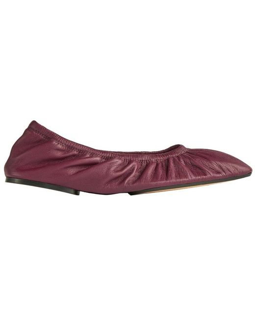 L.K.Bennett Purple Tayla Leather Ballet Flat