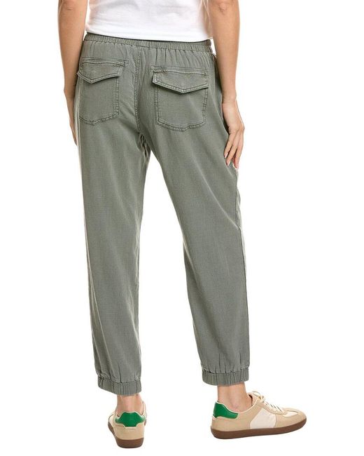 Splendid Green Lakeside Linen-Blend Jogger