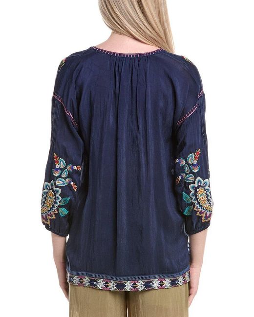 Johnny Was Blue Kendra Blouse