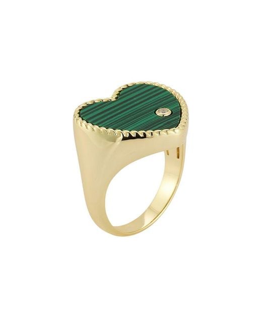 Glaze Jewelry Green 14K Over Cz Ring