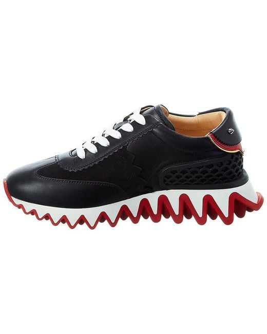 Christian Louboutin Black Loubishark Leather Sneaker