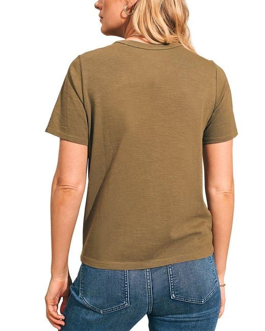 Faherty Brand Green Sunwashed Crew T-Shirt