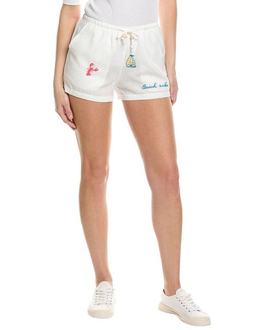 Surf Gypsy Gray Embroidered Slub Gauze Short