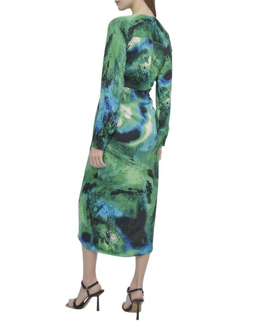 DKNY Green Midi Dress