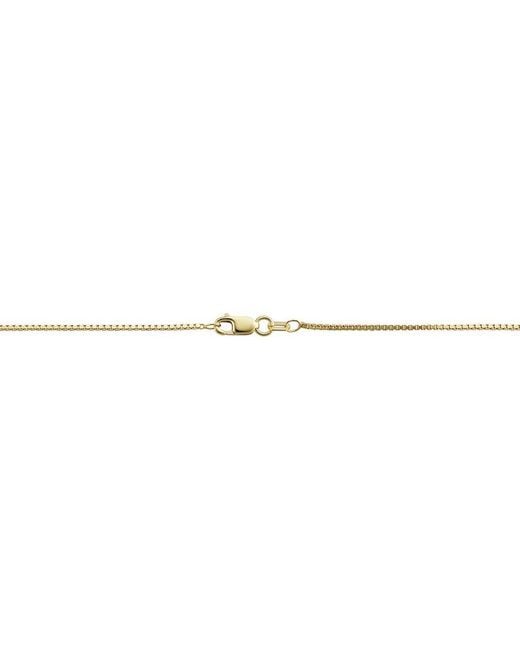 Italian Gold Metallic 14K Venetian Box Chain Necklace