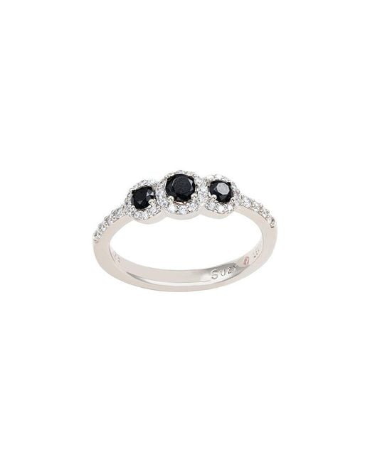 Suzy Levian CZ Jewelry White Suzy Levian Cz 3-Stone Petite Ring