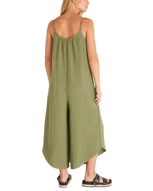Z Supply Green The Flared Gauze Jumpsuit