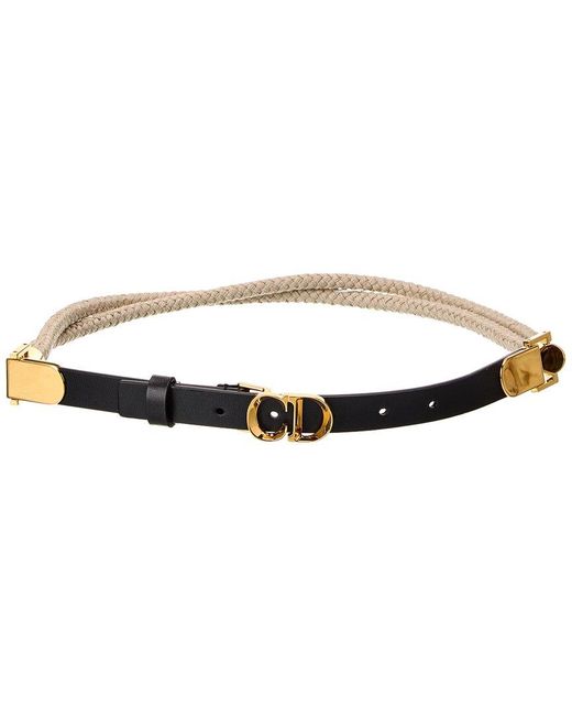 Dior White C'Est Rope & Leather Belt