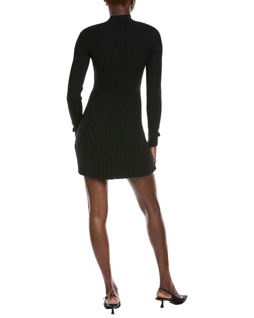 reiss vinnie knit mini dress Reiss Vinnie Ribbed Mini Dress in Black