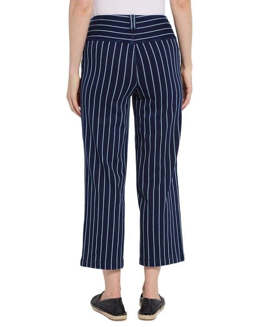 Lyssé Blue Esme Crop Wide Leg Pant