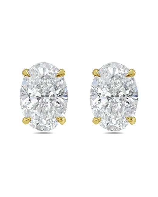 Diana M Metallic Diana M. 14K 5.00 Ct. Tw. Lab-Grown Diamond Earrings