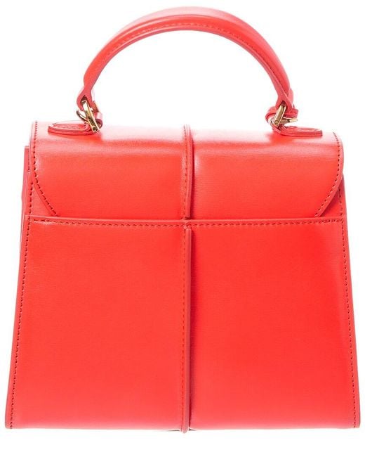 Tod's Red Logo Leather Shoulder Bag