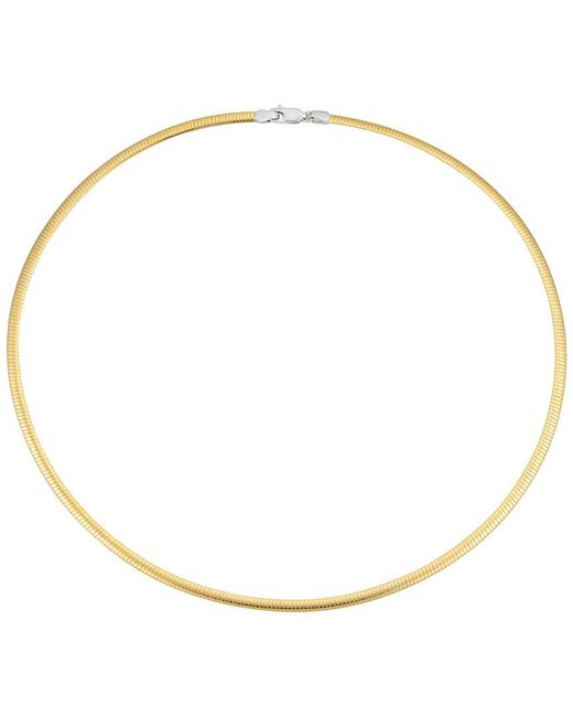 Italian Gold Metallic 14K Two-Tone Reversible Necklace