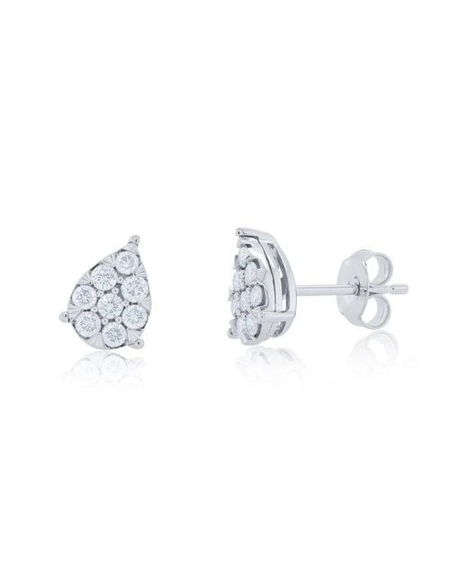 Diana M White 14k 0.48 Ct. Tw. Diamond Earrings