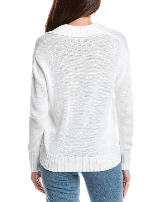Forte White Polo Sweater