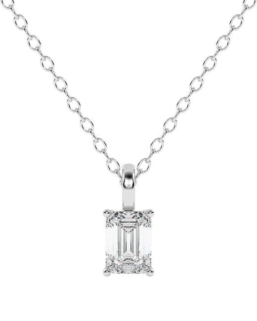 Diamond Select Cuts Metallic 14K 0.25 Ct. Tw. Diamond Pendant Necklace