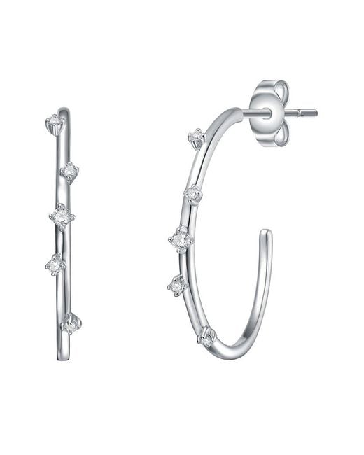 Genevive Jewelry White Hoop Earrings