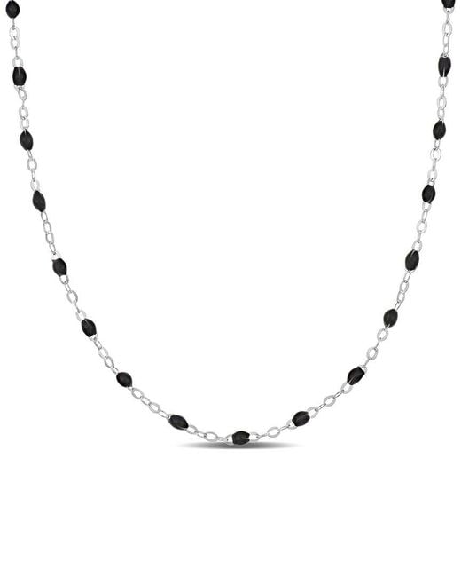 Italian Silver Natural Station Necklace