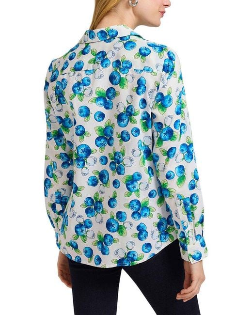 Foxcroft Blue Hampton Shirt