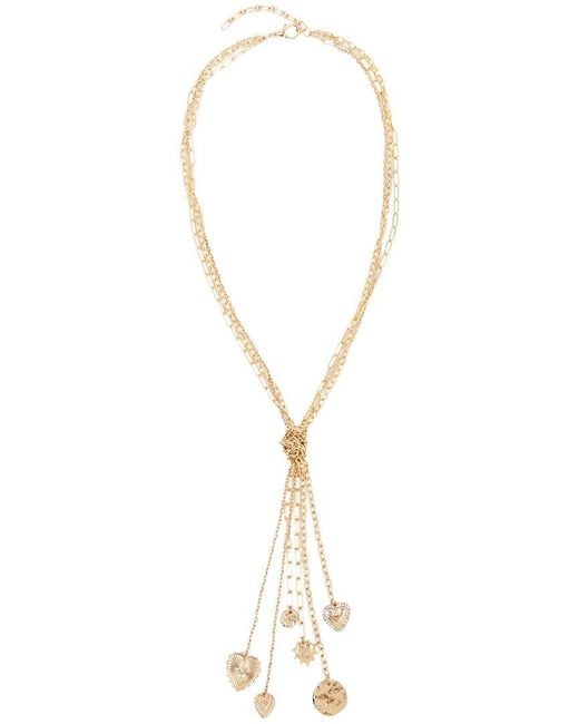 Saachi Metallic Long Charm Necklace